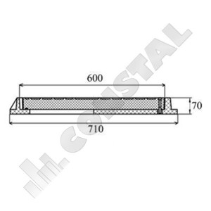 CAPAC CANALIZARE COMPOZIT VERDE 710 X 710 mm PENTRU GRADINA - Img 2