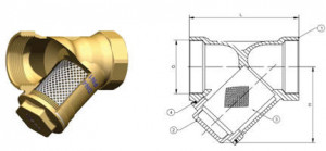 FILTRU IMPURITATI TIP Y ALAMA PN 16 DN 15 - 1/2 TOLI - Img 2