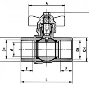 ROBINET OXIGEN CU SFERA 1/2 TOLI FI-FI AIRAGA AIR 676 - Img 2