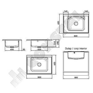 CHIUVETA COMPOZIT FAT PENTRU MASCA 80X60X21 - Img 3