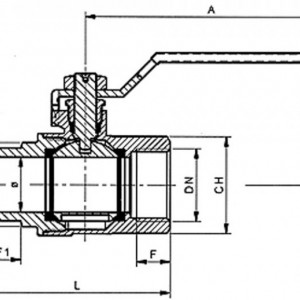 ROBINET TRECERE CU BILA 1 1/2 TOLI FI-FE AIRAGA 856 - Img 2