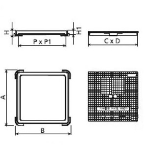 CAPAC CANALIZARE FONTA PATRAT 850x850 - B125 - Img 2