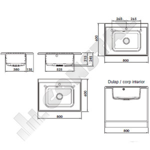 CHIUVETA COMPOZIT FAT PENTRU MASCA 80X60X21 - Img 2
