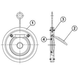 ROBINET RETINERE CU CLAPA CORP OTEL TIP SANDWICH PN 16 DN 125 SFERACO - Img 4