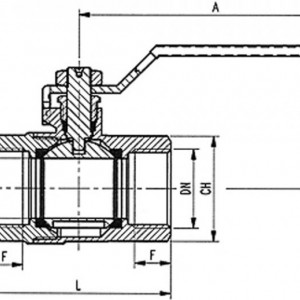 ROBINET TRECERE CU BILA 1/4 TOLI FI-FI AIRAGA 850 - Img 2
