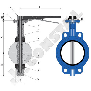 ROBINET CLAPA FLUTURE WAFER PN 10/16 DN 450 CU REDUCTOR RBT - Img 4