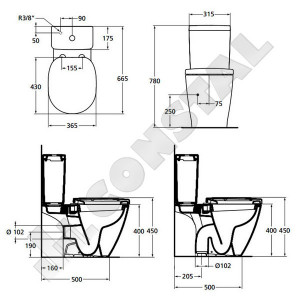 VAS WC IDEAL STANDARD CONNECT CU FUNCTIE BIDEU E781801 - Img 3