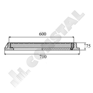 CAPAC CANALIZARE COMPOZIT 710 X 710 mm B125 - Img 2