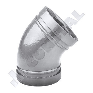 COT CANELAT ZINCAT PENTRU MONTAJ RAPID 45° DN200 / 219.1