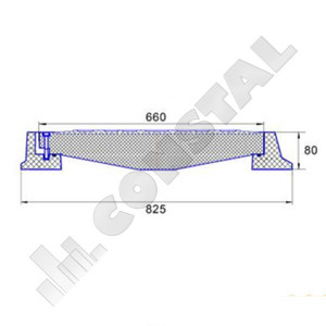 CAPAC CANALIZARE COMPOZIT EURO 825 mm B125 - Img 2
