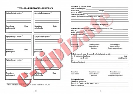 1 Lei/ buc - PACHET 300 Fise SSM ( Fise de instruire individuala privind securitatea si sanatatea in munca ) + CADOU 1 PIX SCHNEIDER K15 - Img 2