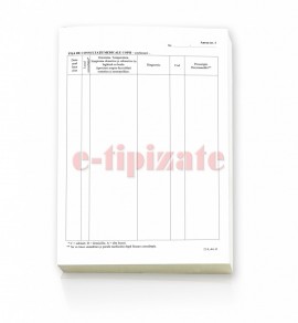 Fisa de consultații copii - Anexa - A4, 1 fila