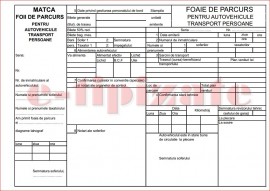 Foaie de parcurs auto transport persoane A4