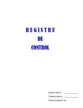 Registru Control - 50 file
