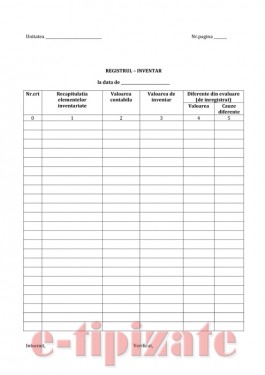 Registru inventar