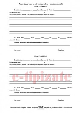 Registru Procese Verbale Predare-Primire Serviciu Inarmat - 50 file - Img 2