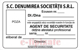 PACHET PROMOTIONAL - Ecuson agent de securitate complet (cu port ecuson si clips) - Img 2
