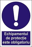 Indicator "Echipamentul de protectie este obligatoriu" A4