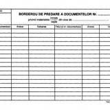 Borderou de predare primire documente A4