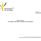 Registru de evidenta a contractelor de prestari servicii psihologice