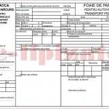 Foaie de parcurs auto transport persoane A4