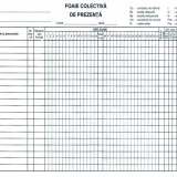 Foaie colectiva de prezenta A4, 32 file