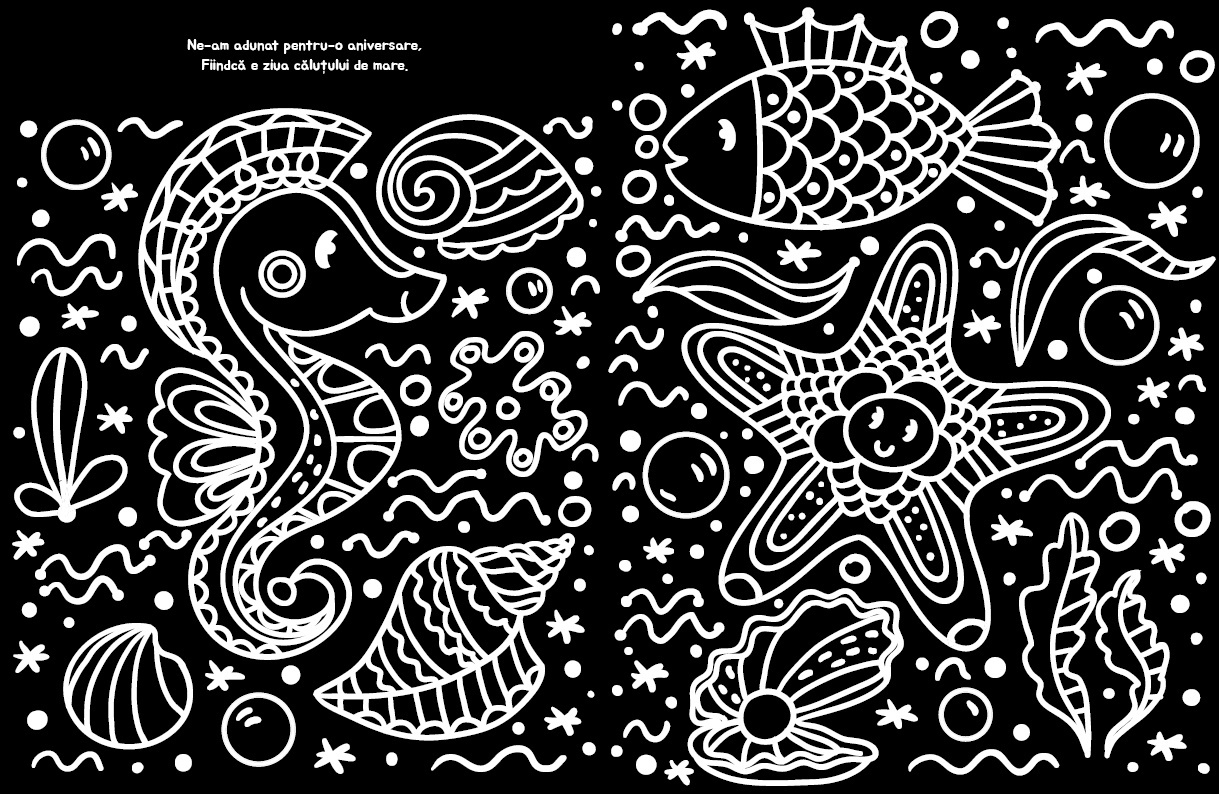 Animale marine - Recitam si coloram - 3 | YEO