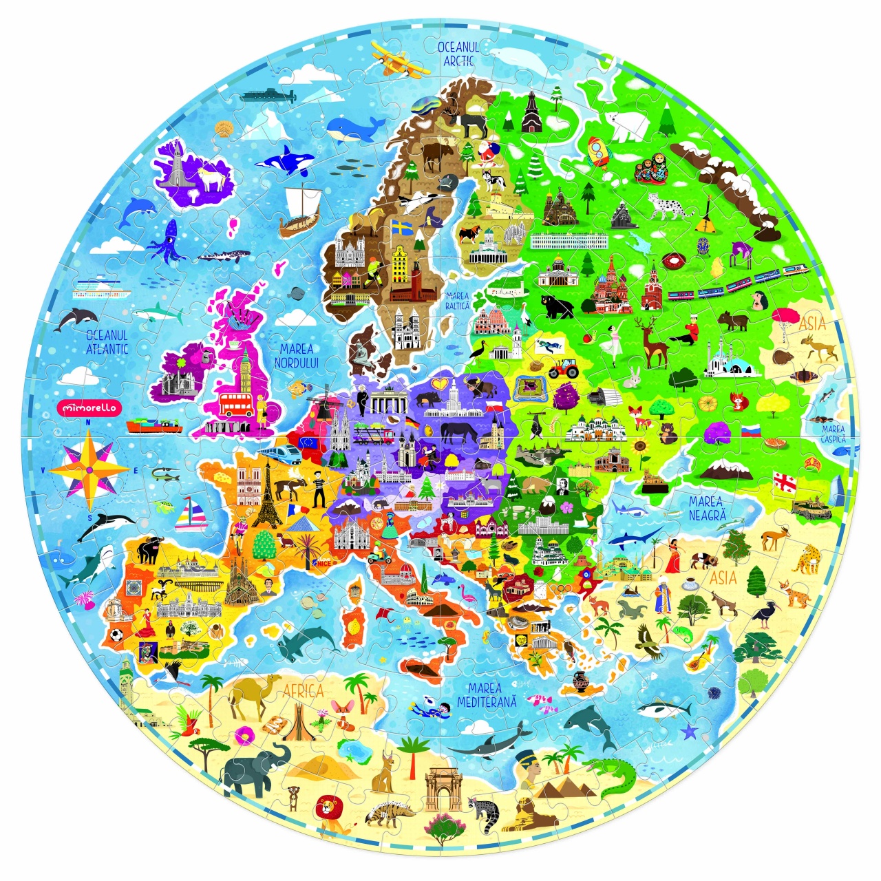 Joc educativ - Puzzle Mimorello - Harta europei - Editura Kreativ - 1 | YEO