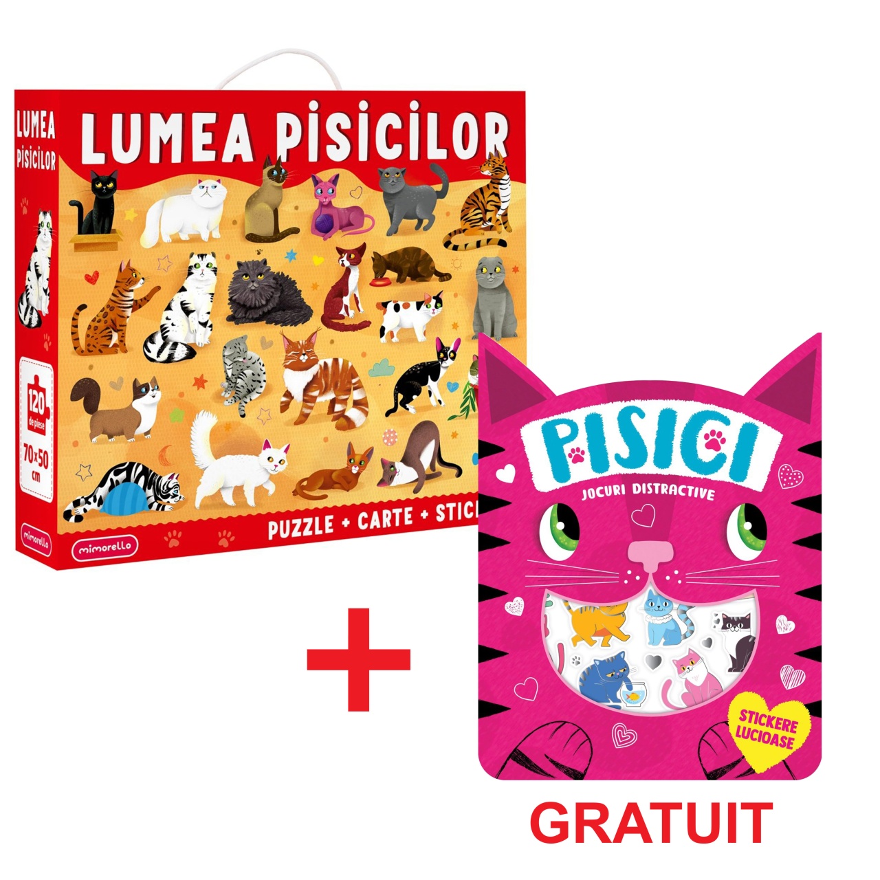 Pachet - Puzzle Mimorello - Lumea Pisicilor - Pisici GRATUIT