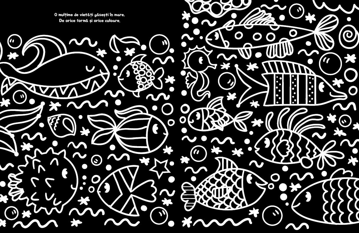 Animale marine - Recitam si coloram - 4 | YEO