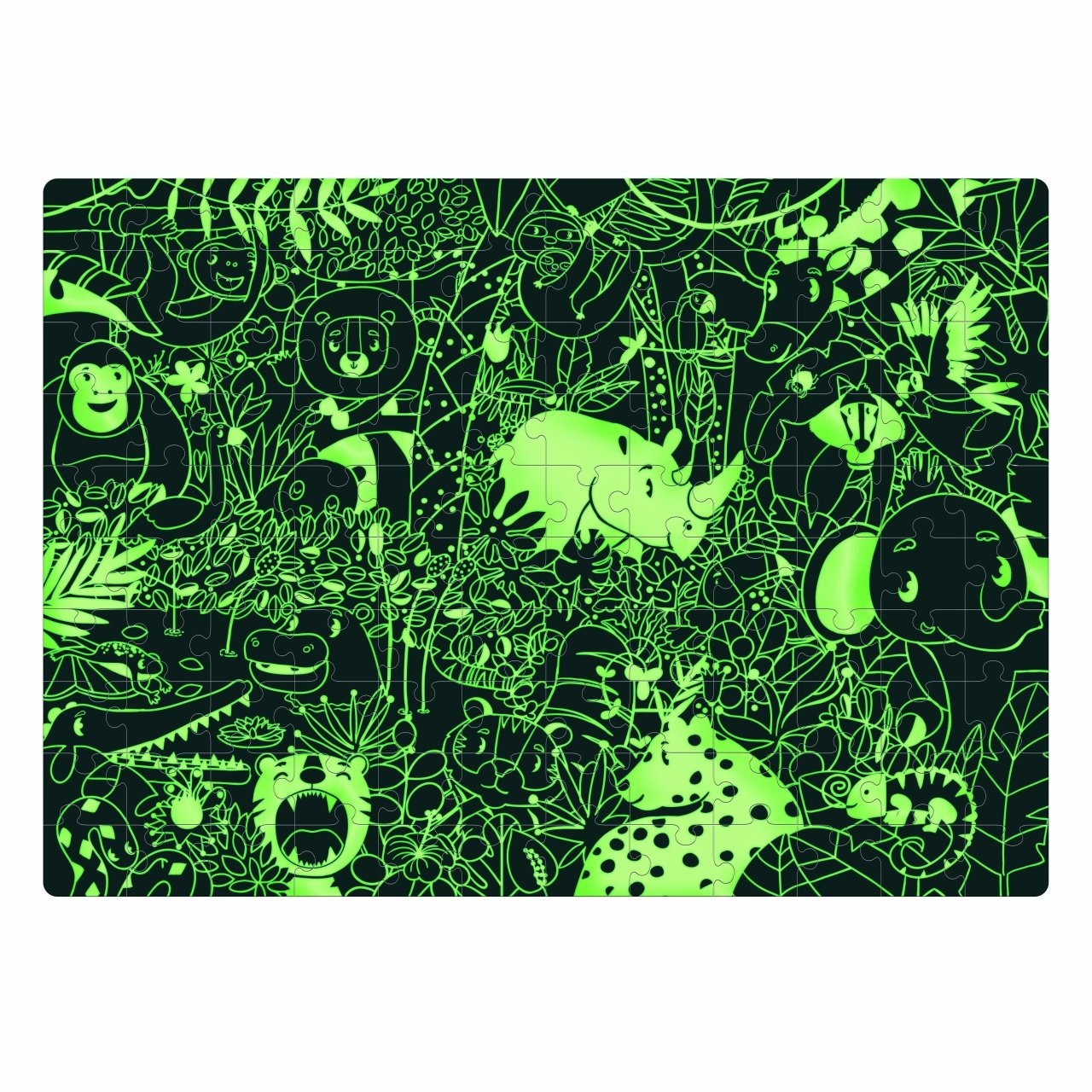 Pachet - Puzzle Fosforescent Mimorello - Jungla - Aventuri cu animale GRATUIT - 2 | YEO