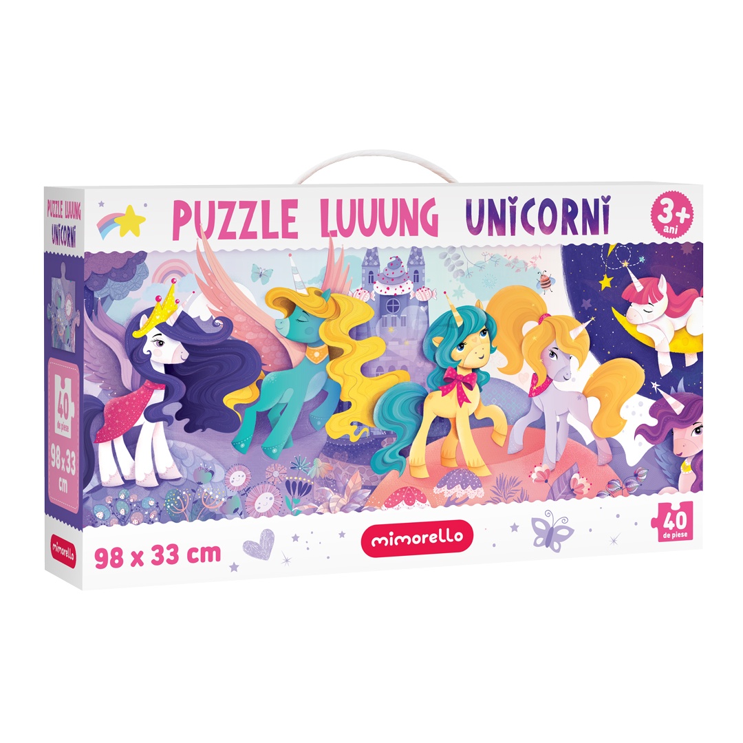 Joc educativ Mimorello - Puzzle luuung - Unicorni