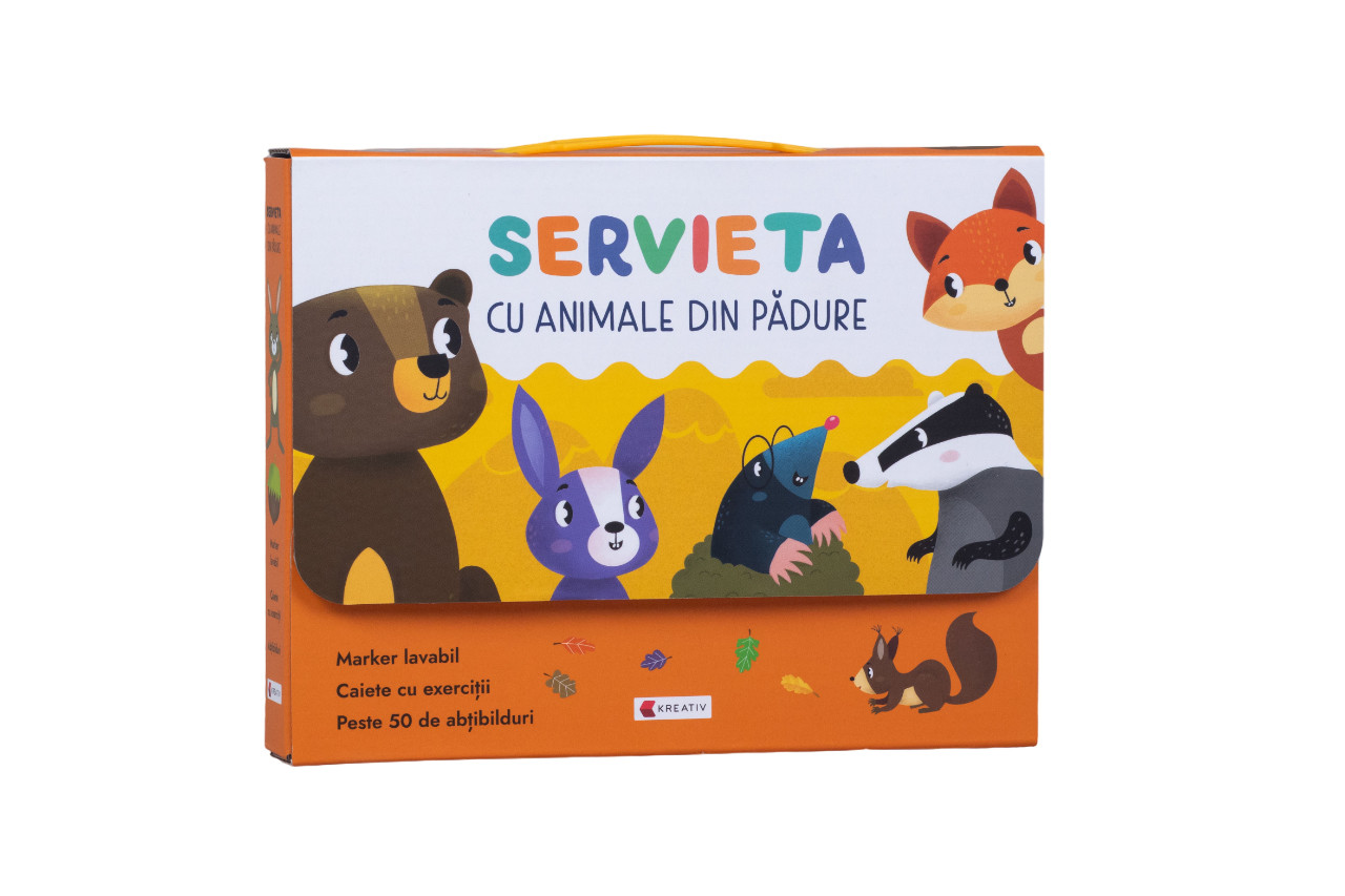 Servieta cu animale din pădure