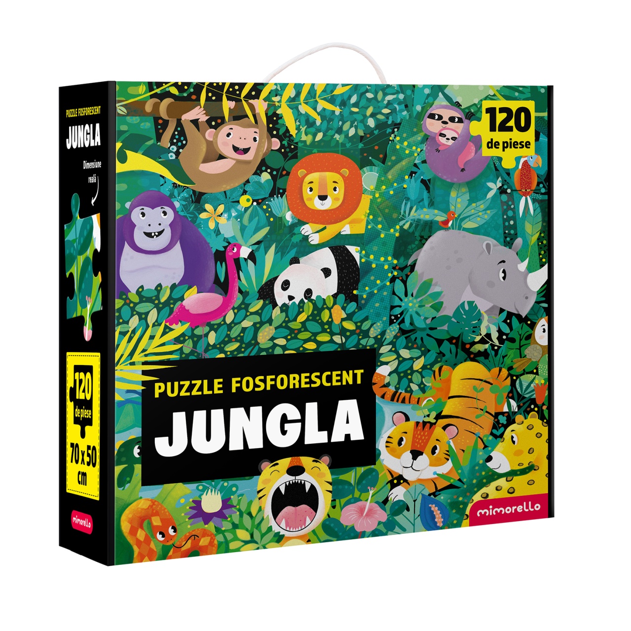 Joc educativ - Puzzle Fosforescent Mimorello - Jungla - Editura Kreativ