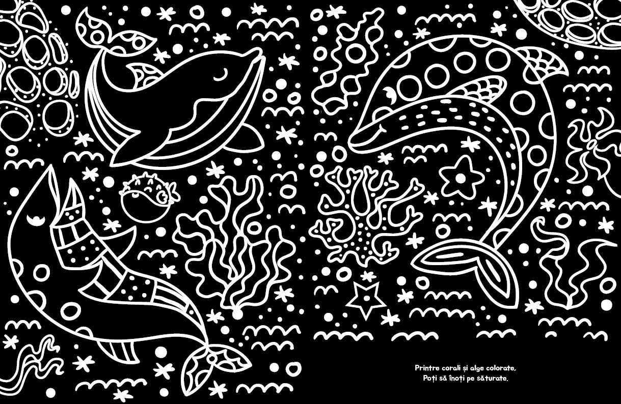 Animale marine - Recitam si coloram - 2 | YEO