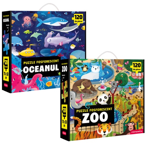 SET - Joc educativ - Puzzle Fosforescent Mimorello - Oceanul - ZOO