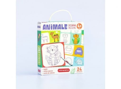 Joc educativ Mimorello - Animale - Desenăm pas cu pas