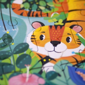 Joc educativ - Puzzle Fosforescent Mimorello - Jungla - Editura Kreativ - Img 6