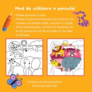 Animale pensula magică - carte de colorat cu apă - Img 2