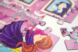 Joc educativ - Puzzle cu glitter Mimorello - PRINTESE FABULOASE - Img 10