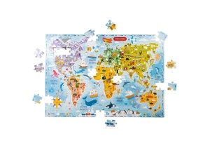 SET - Joc educativ - Puzzle Mimorello - Harta României - Harta lumii - Img 3