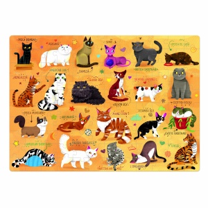 SET - Joc educativ - Puzzle Mimorello - Lumea Pisicilor, Lumea Cainilor - Img 2