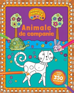 Animale de Companie - Colorează După Numere cu Abțibilduri