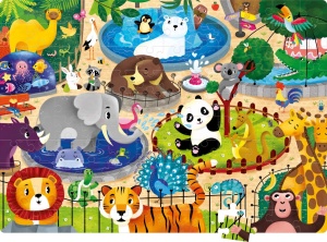 Pachet - Puzzle Fosforescent Mimorello - ZOO - Lumea animalelor exotice GRATUIT - Img 2