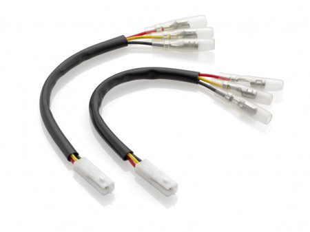 Turn signal and rearview mirror cable kit with integrated indicator