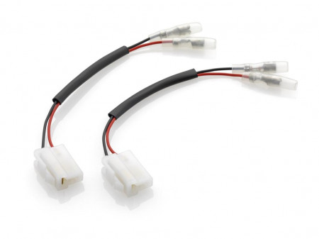 Turn signal and rearview mirror cable kit with integrated indicator