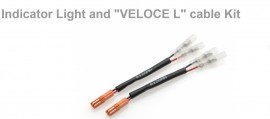 Turn signal and rearview mirror cable kit with integrated indicator