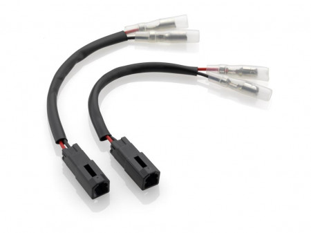 Turn signal and rearview mirror cable kit with integrated indicator