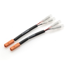 Turn signal and rearview mirror cable kit with integrated indicator