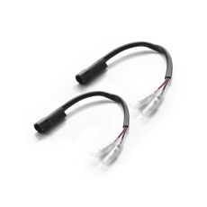 Turn signal and rearview mirror cable kit with integrated indicator